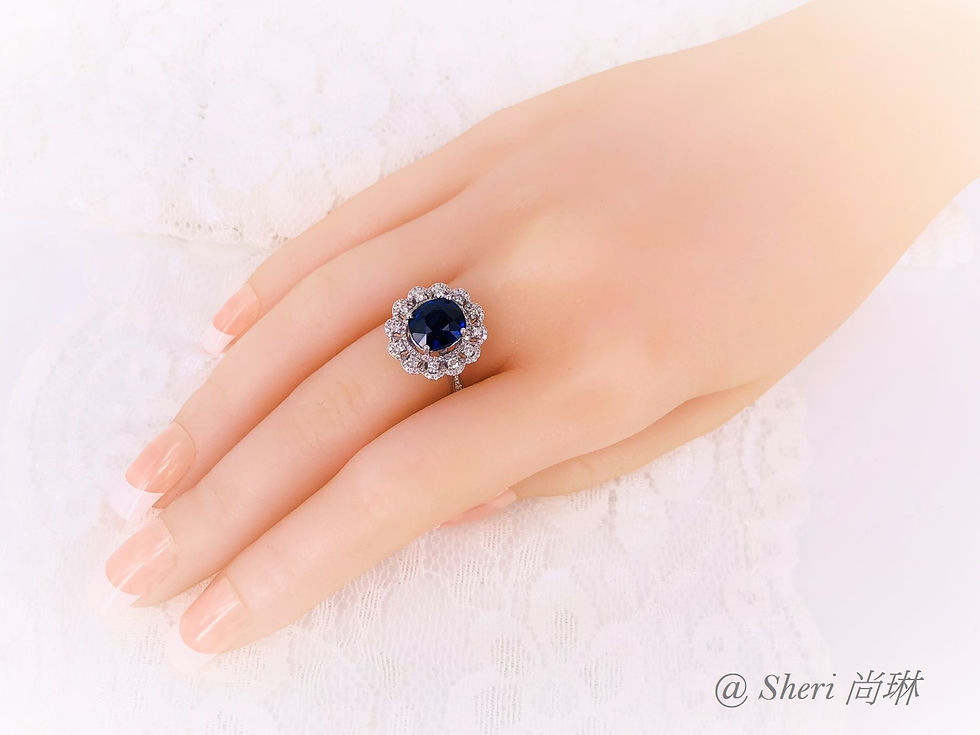 縮圖：18K/750 Sapphire Diamond Ring [with Cert.] (藍寶鑽石戒指[附證書])
