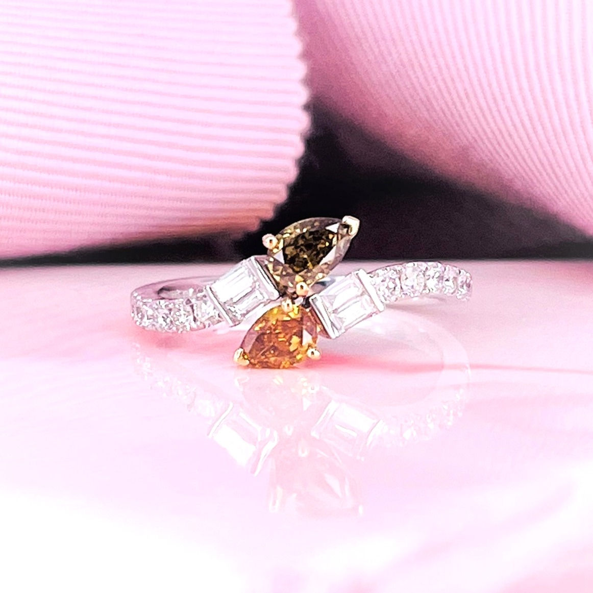 18K/750 Yellow Diamond Ring (黃金鑽石戒指)