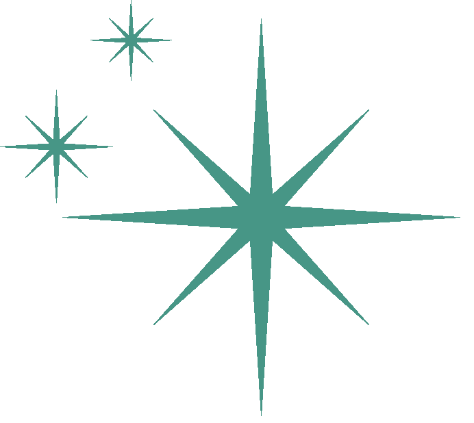 twinkle stars teal