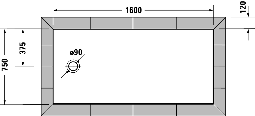 Thumbnail: Duravit Tempano Flush Fitted Shower Tray 720206 L1600xW750mm