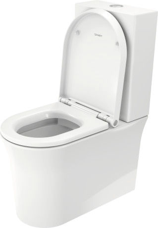 Thumbnail: Duravit White Tulip Toilet close-coupled Duravit Rimless® 219709
