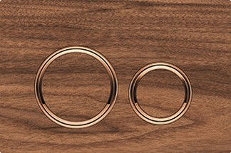 Thumbnail: Geberit Sigma 50 Round Dual Flush Push Plate Cover Plate & button: Black Walnut