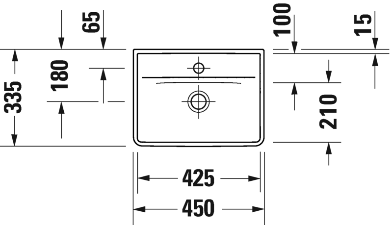 Thumbnail: Duravit D-Neo Wall Hung Basin 073845