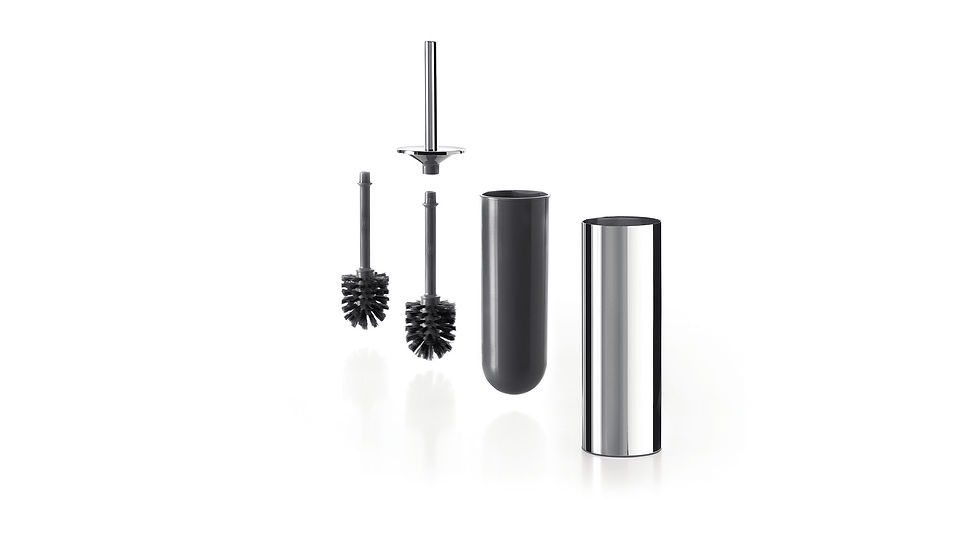 Thumbnail: INDA MY LOVE Free standing Toilet Brush Holder w grey brush