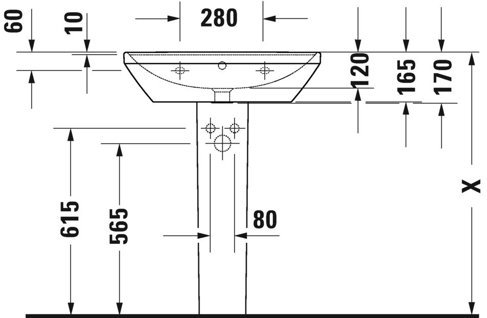 Thumbnail: Duravit D-Neo Wall Hung Basin 236665