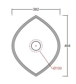 Thumbnail: OCCHIO Countertop Basin 48 x 38 x h12 cm OCL0200A