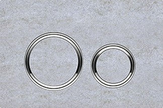 Thumbnail: Geberit Sigma 50 Round Dual Flush Push Plate Cover Plate & button: Concrete