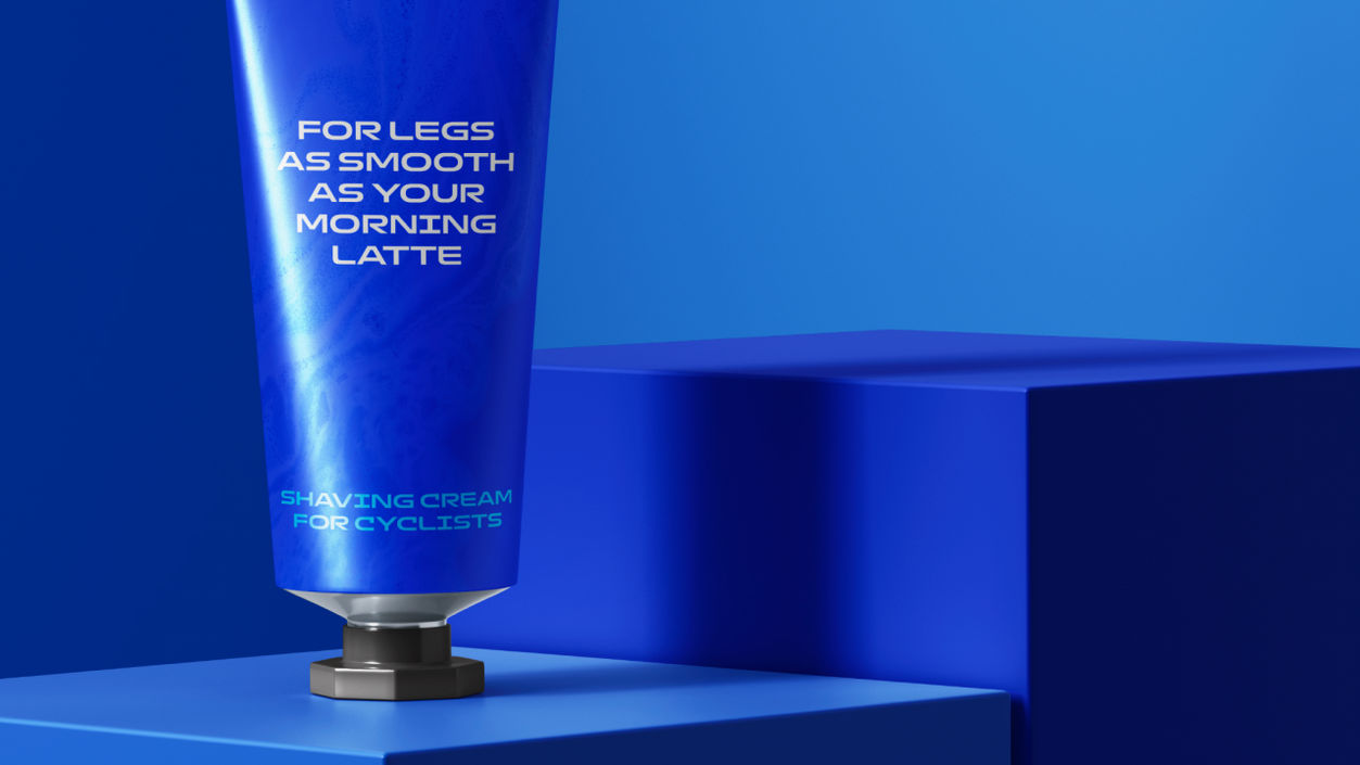 An image of a tube of shaving cream feature the Aero branding.