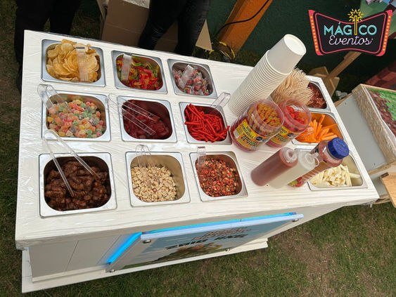 Barra de snacks para eventos en CDMX