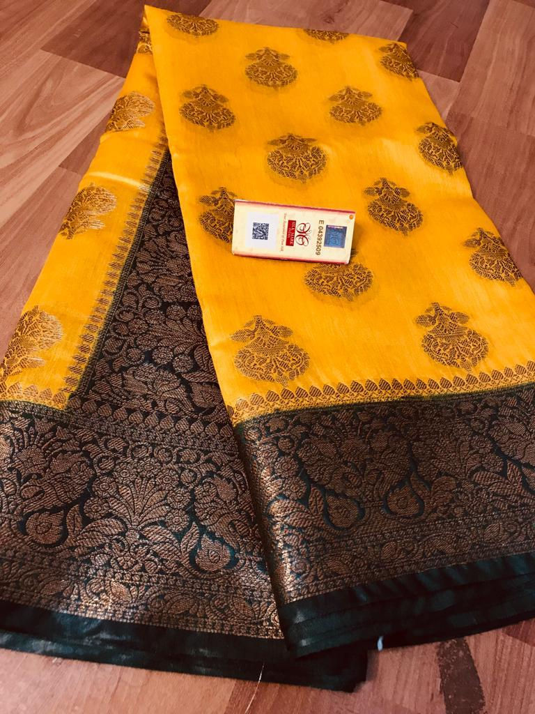 Thumbnail: Pure Tussar Munga Silk Banarsi Saree