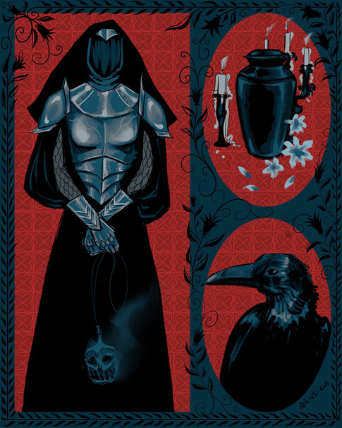 Dark Fantasy Illustration, Dungeons and Dragons, Character Design, Character Illustration, Art vs Em, Emily Wu