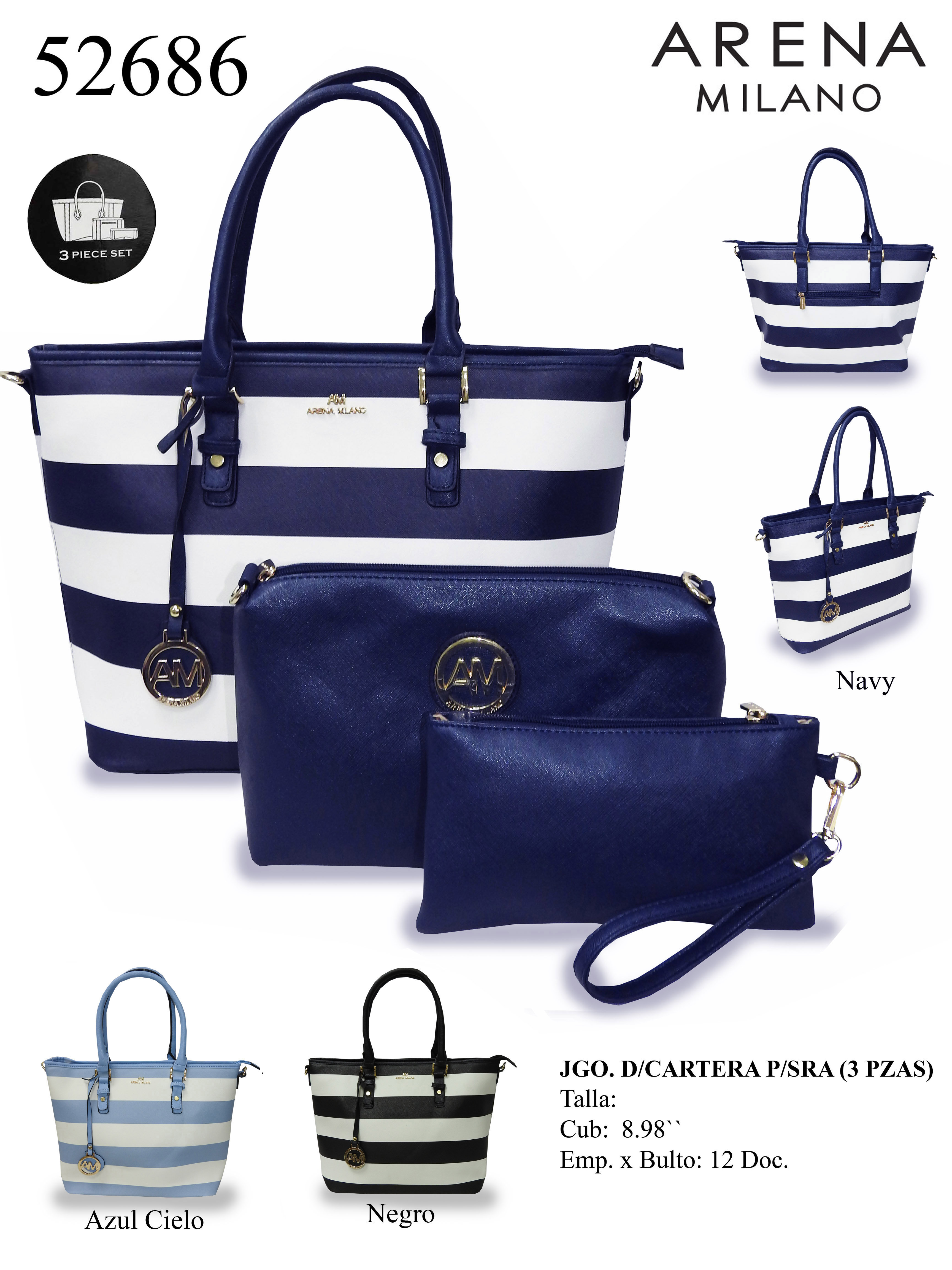 CARTERA ARENA MILANO 3 PIEZAS | Maicao