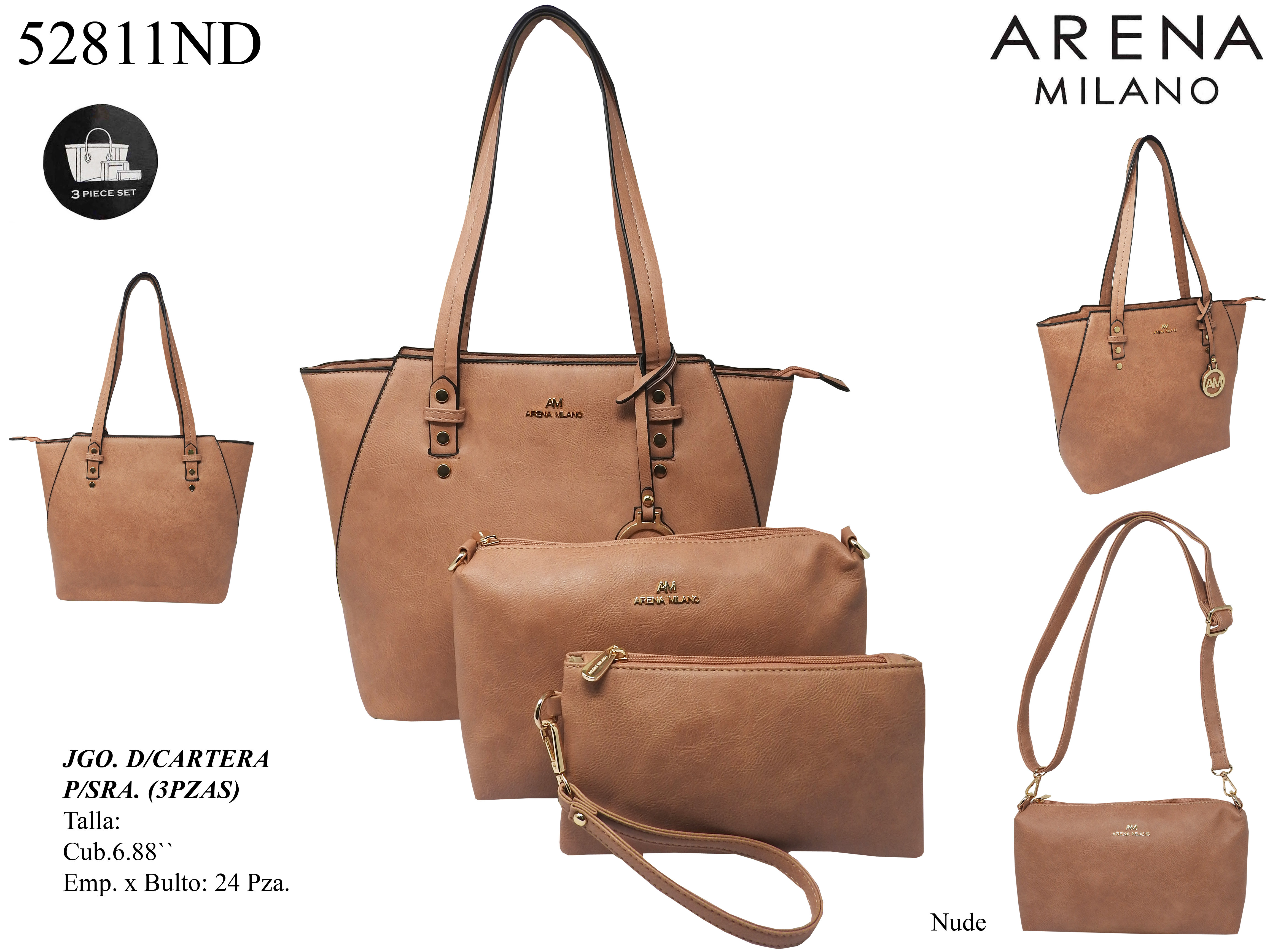 CARTERA ARENA MILANO 3 PIEZAS | Maicao