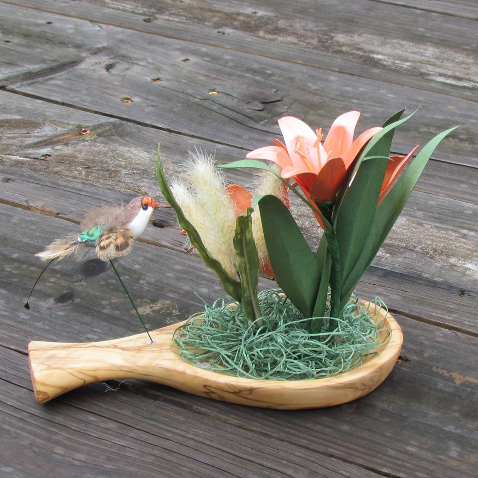 Thumbnail: Hummingbird and Lillies
