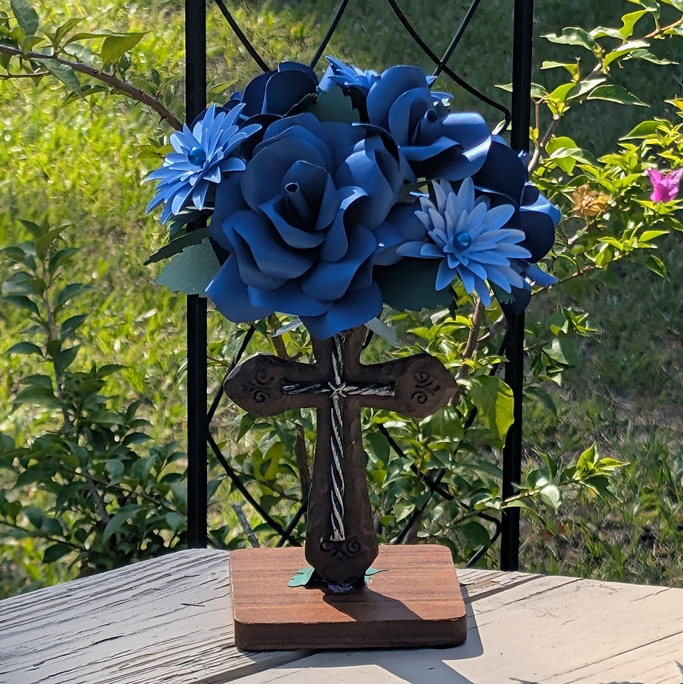 Dark Brown and Silver Cross