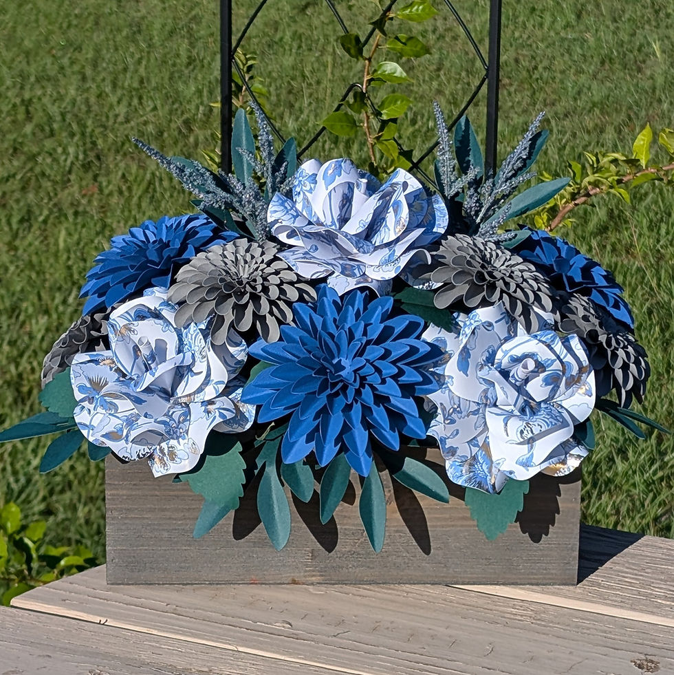 Blue And Slate Centerpiece
