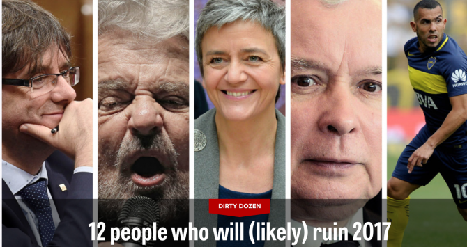 Montaje de la web con candidatos para "(probablemente) arruinar 2017" - Politico