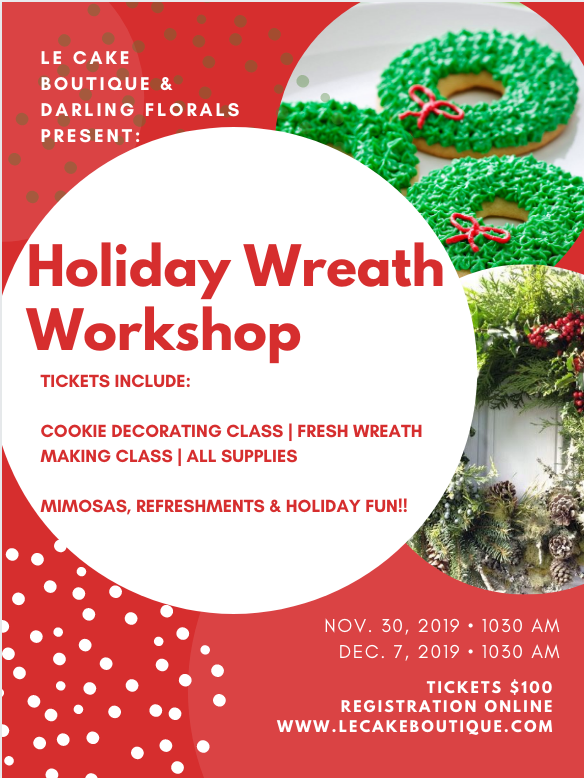 Holiday Cookie decorating and Wreath Workshop