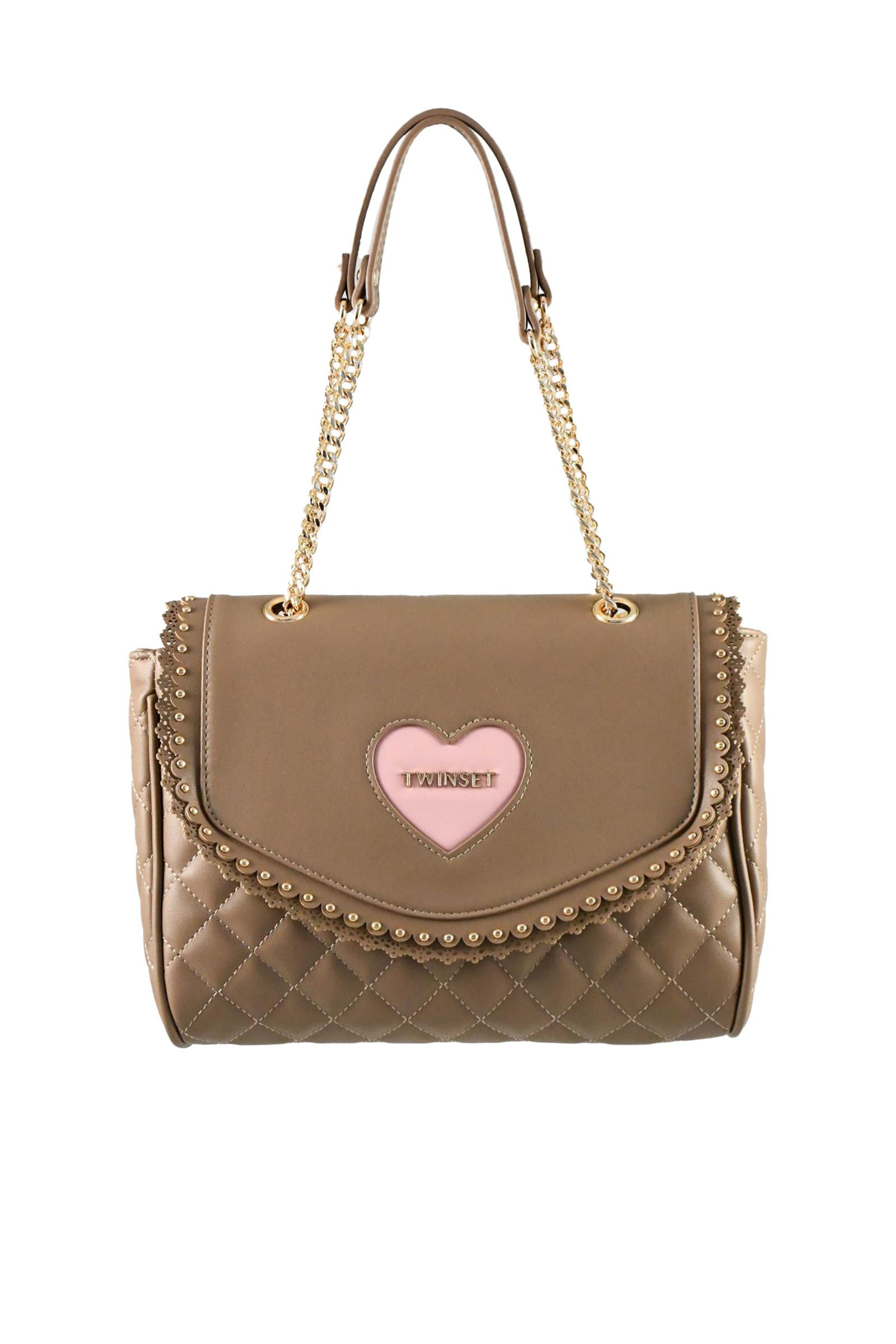 TWINSET Quilted Heart Shoulder Bag