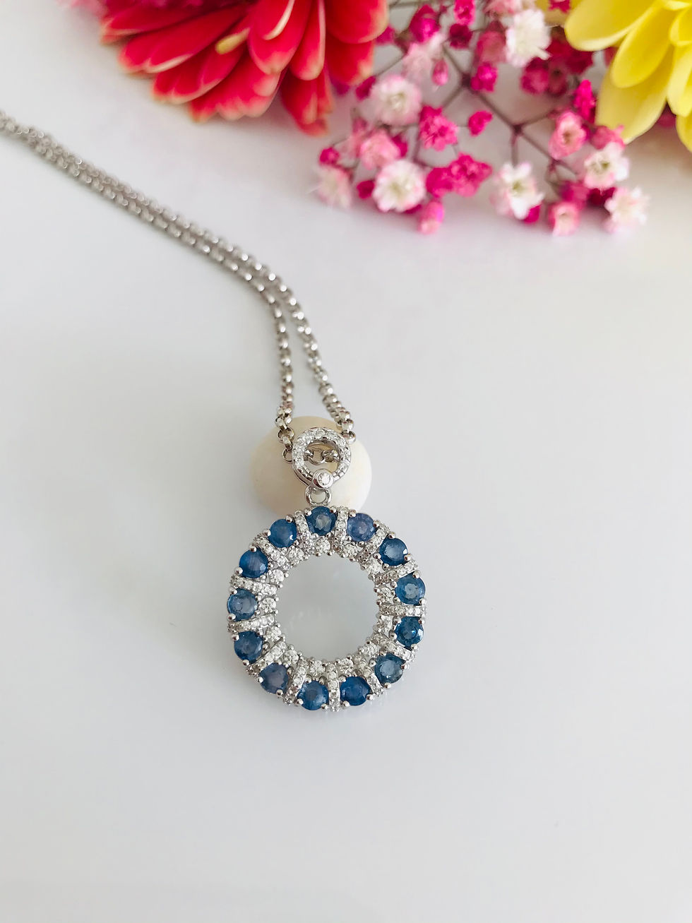 Thumbnail: Sri Lankan Sapphire Silver  Necklace