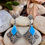 Thumbnail: Turquoise Sterling Silver Marcasite Earrings,925 Silver
