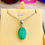 Thumbnail: Chrysoprase Silver Necklace