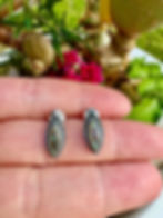 Abalone Shell Sterling Silver Marcasite Stud Earrings