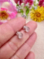 handmade Genuine Rose Quartz  Sterling Silver Earrings, ireland, everyday earrings, gifts,fast delivery