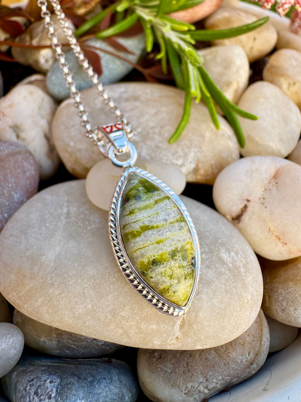 Thumbnail: Connemara Marble Silver Necklace