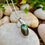 Thumbnail: Genuine Australian Chalama Black Opal Sterling Silver Necklace