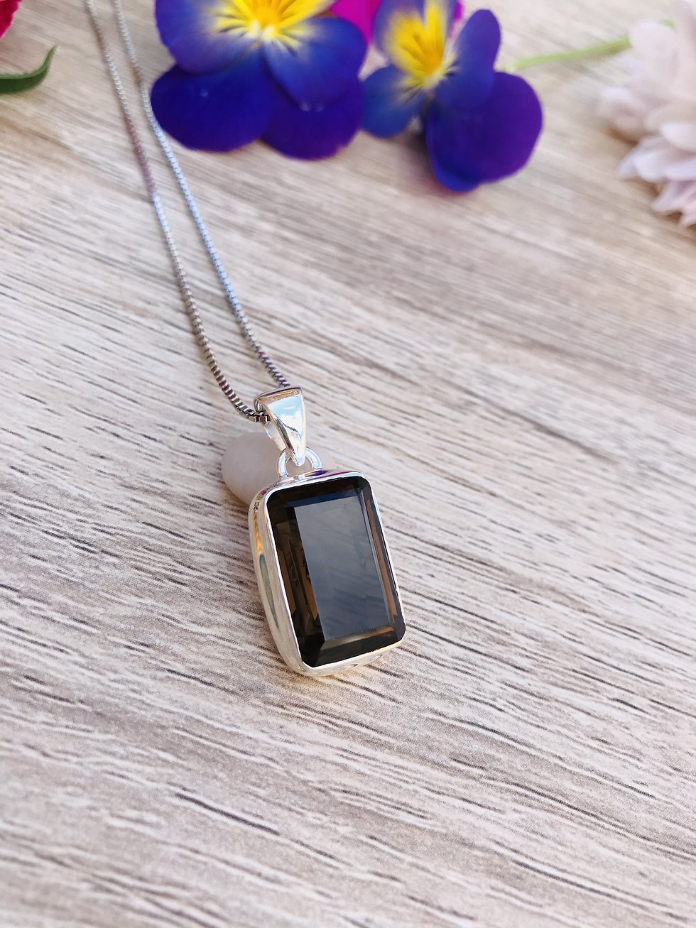 Thumbnail: Smoky Quartz Silver Necklace