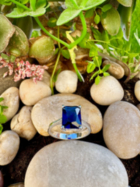 Sapphire Sterling Silver Ring