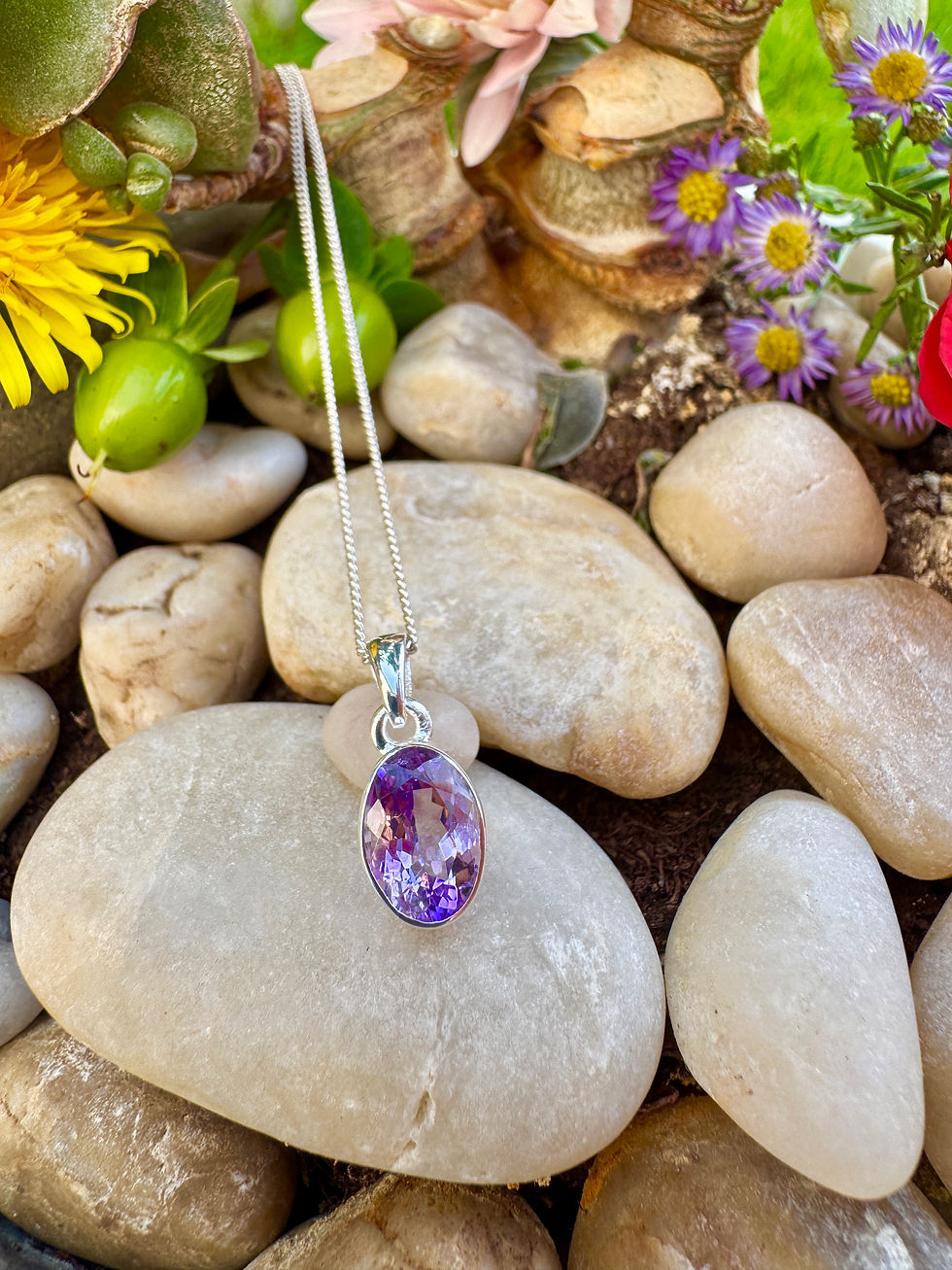 Thumbnail: Brazilian Amethyst Sterling Silver Necklace