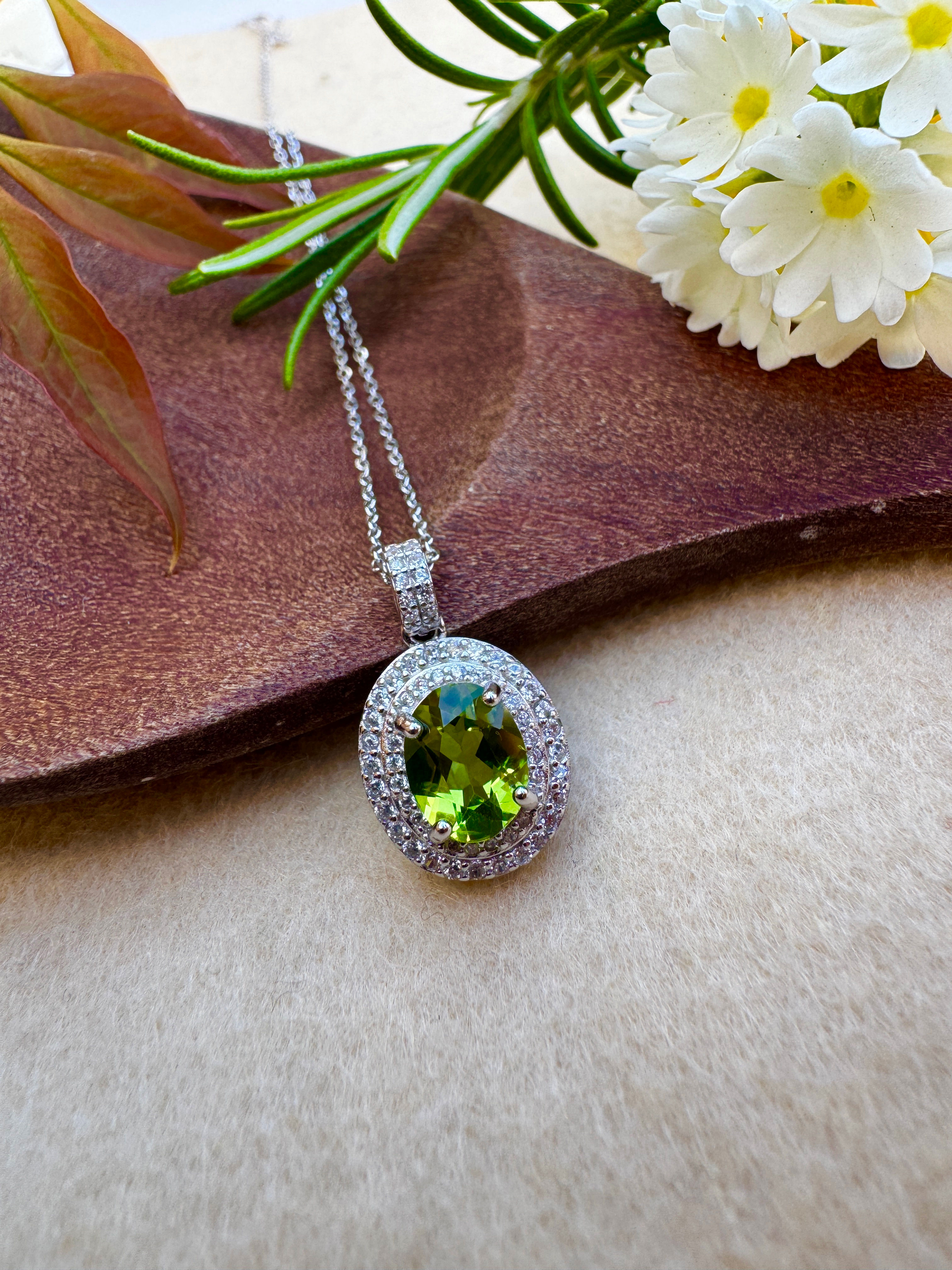 Peridot Sterling Silver Necklace