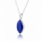 Handmade Oval Lapis Lazuli Sterling Silver Necklace,Ireland, Fast delivery, great as gift