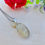 Thumbnail: Golden Rutile Silver Necklace-Oval