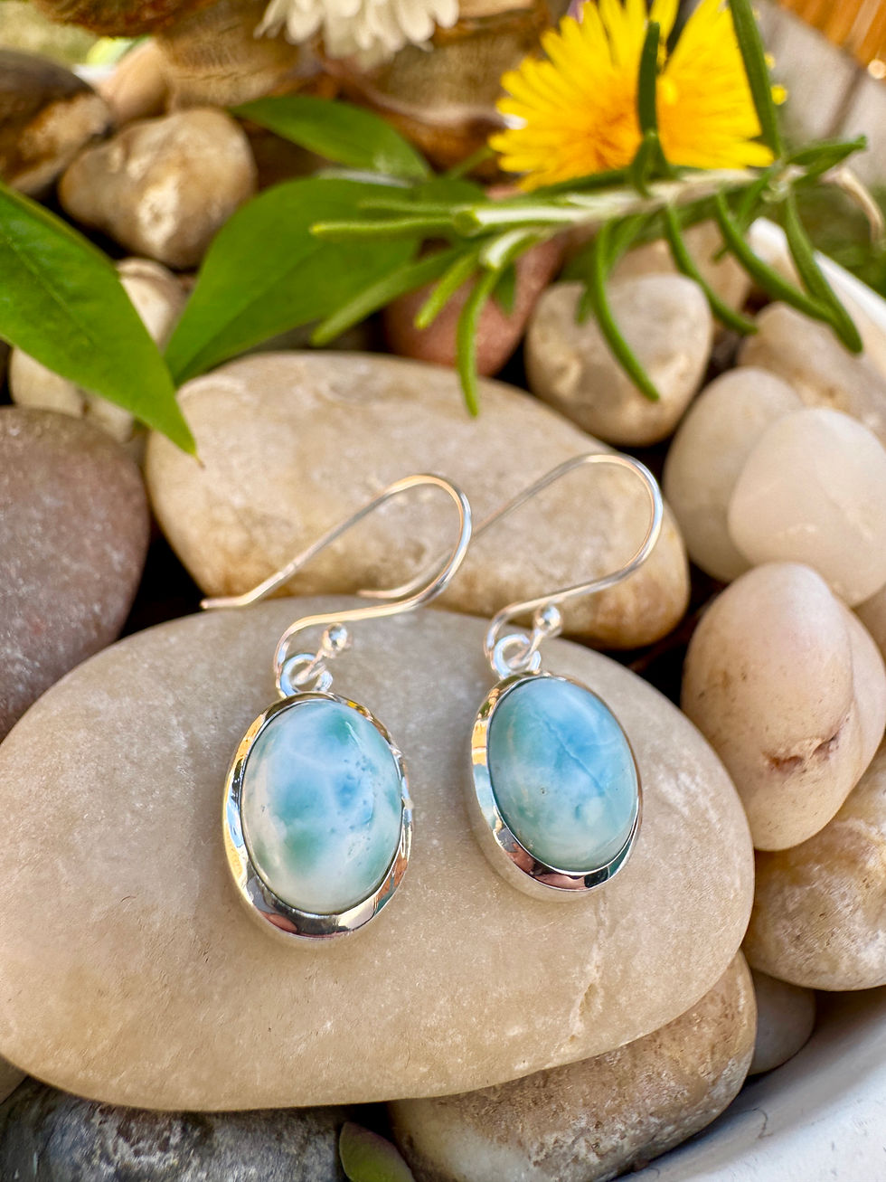 Thumbnail: Dominican Larimar Silver Earrings