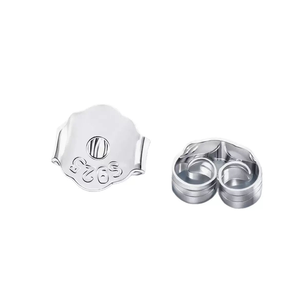 5mm Sterling Silver Butterfly Earrings Back,Silver Fountain Temple Bar