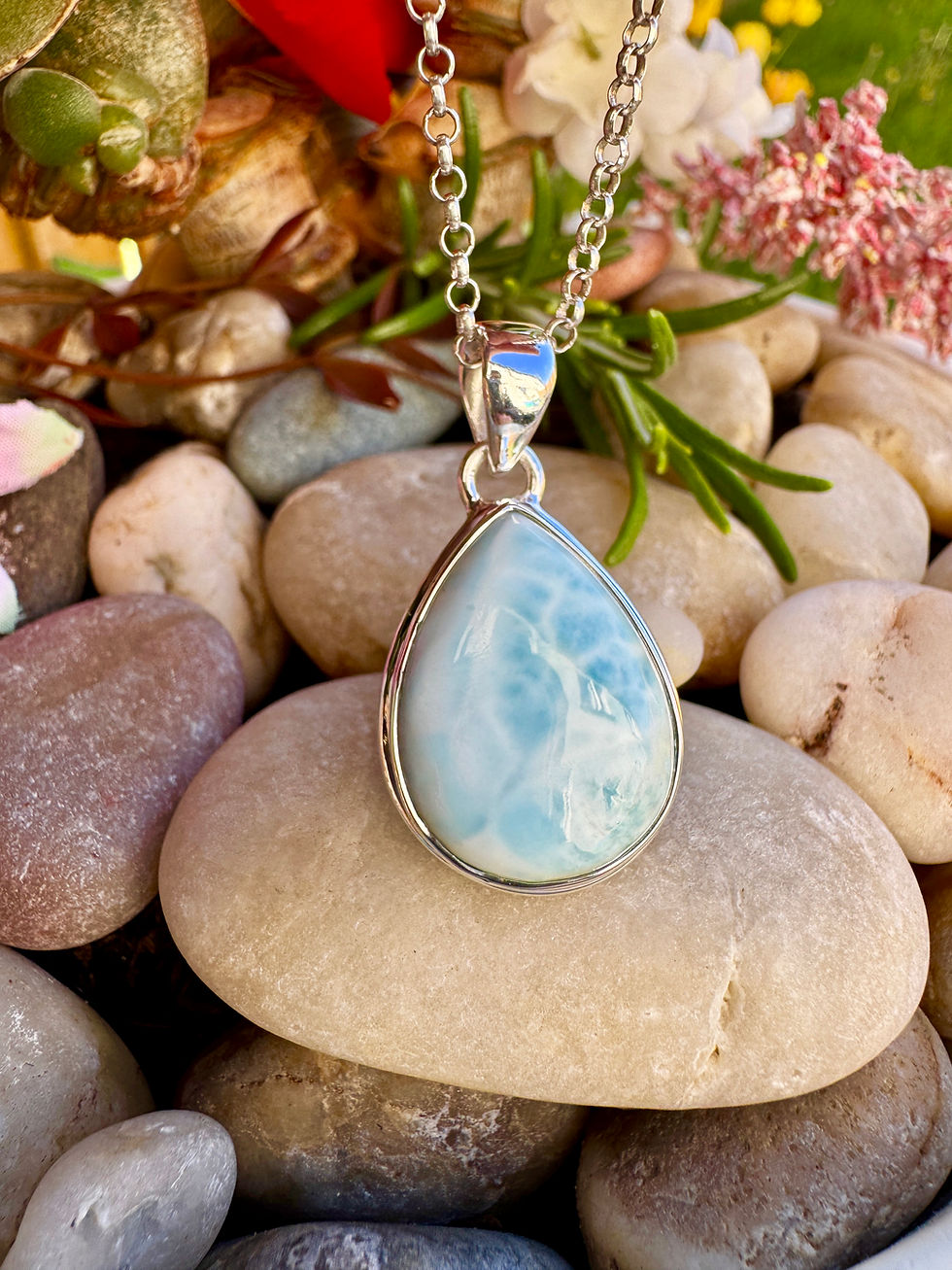 Thumbnail: Dominican Larimar Silver Necklace