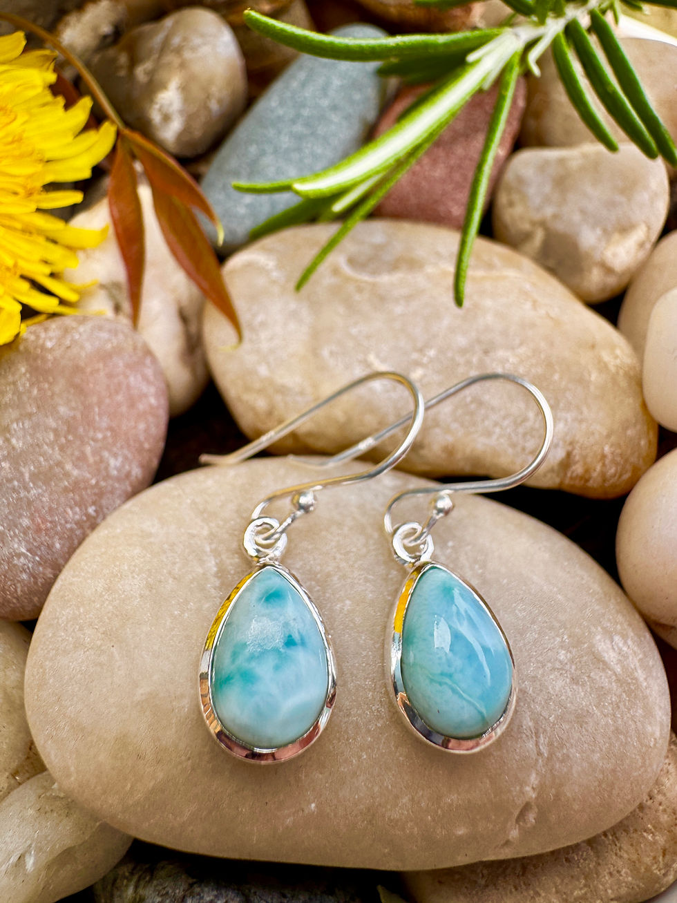 Thumbnail: Dominican Larimar Silver Earrings