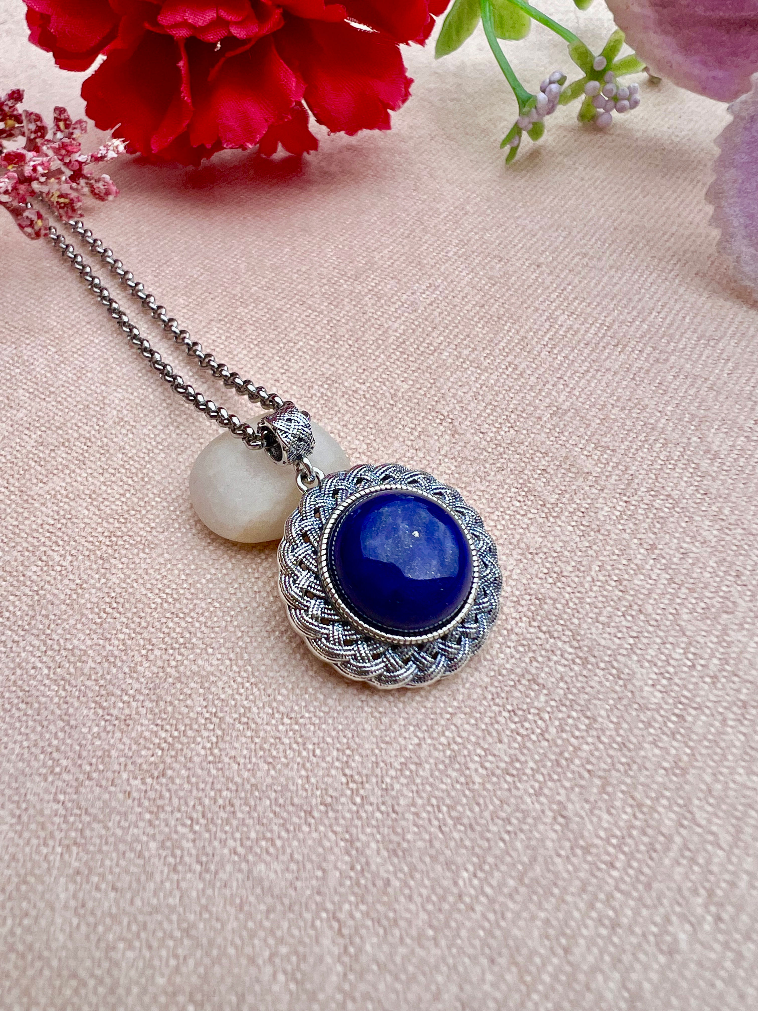 Lapis Lazuli Sterling Silver Necklace