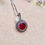 Thumbnail: Created Ruby Silver Marcasite Necklace