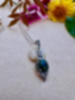 Art Deco Malachite Silver Marcasite Drop Necklace Jewellery, Ireland, VINTAGE