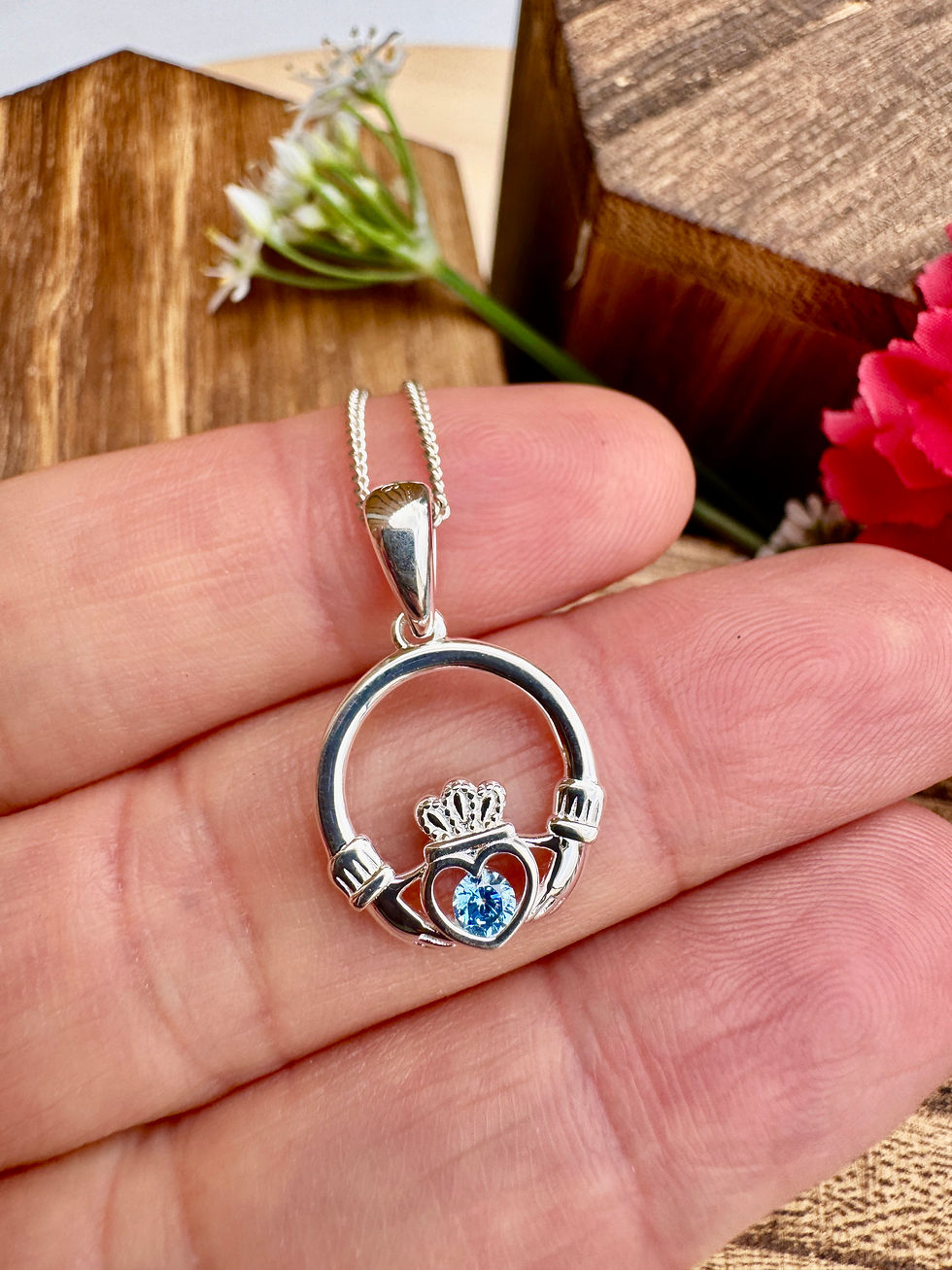 Thumbnail: Sterling Silver Claddagh Necklace