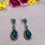 Thumbnail: Art Deco Green Onyx  Silver Marcasite Drop EarringsJewellery, Ireland, VINTAGE