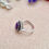 Thumbnail: Charoite Marcasite Silver Ring