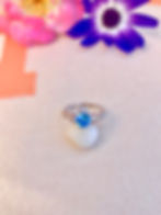 Aquamarine women Claddagh sterling silver ring, December, March birthstone ring, irish ring