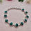 Thumbnail: Semi Precious Emerald Silver Bracelet