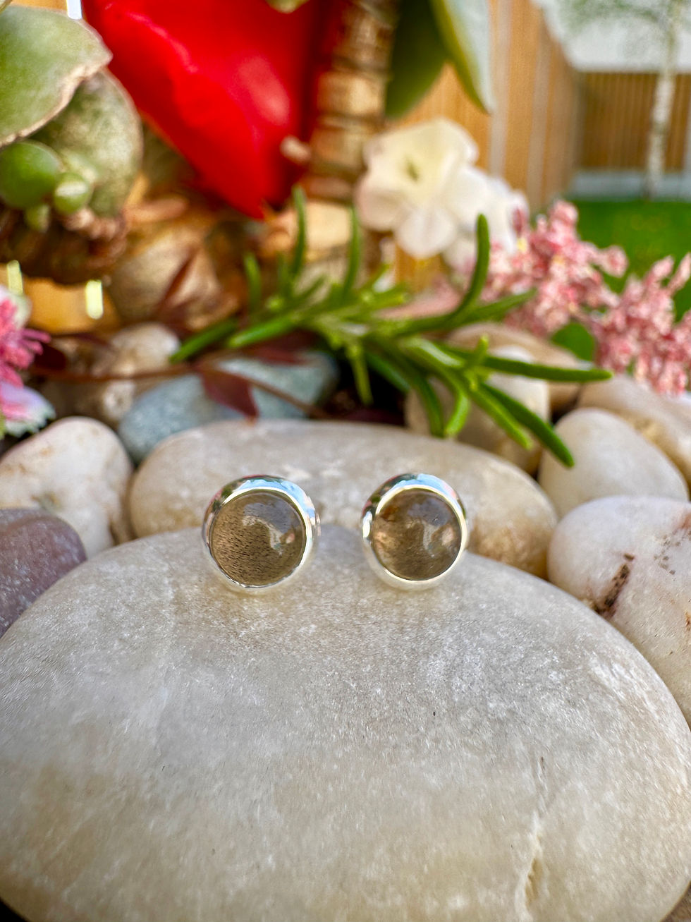 Thumbnail: Labradorite Sterling Silver Stud Earrings