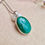 Thumbnail: Malachite Silver Pendant Necklace